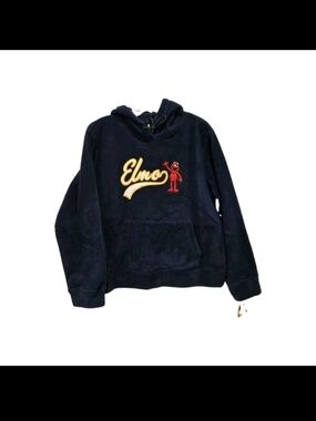 Sesame Street Navy Elmo Script Hoodie
